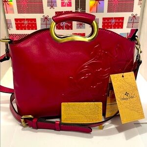 NWT Patricia Nash Red Crossbody Bag with Structured Design